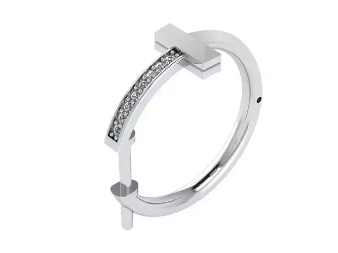Cross Style Hoop Earring 0449