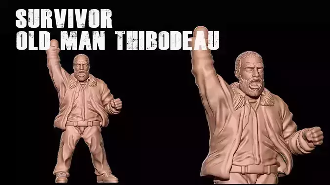 Survivor Old Man Thibodeau 3D print model
