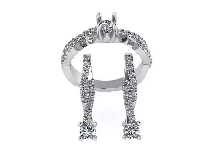 Twisted Earring Ring Set 0459