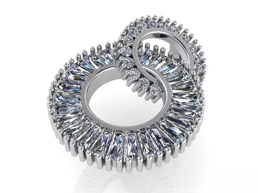 Circle Diamond Pendant 0460 3D print model_0