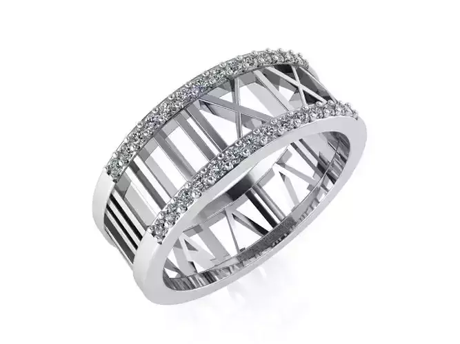 Roman Numeral Ring 0463