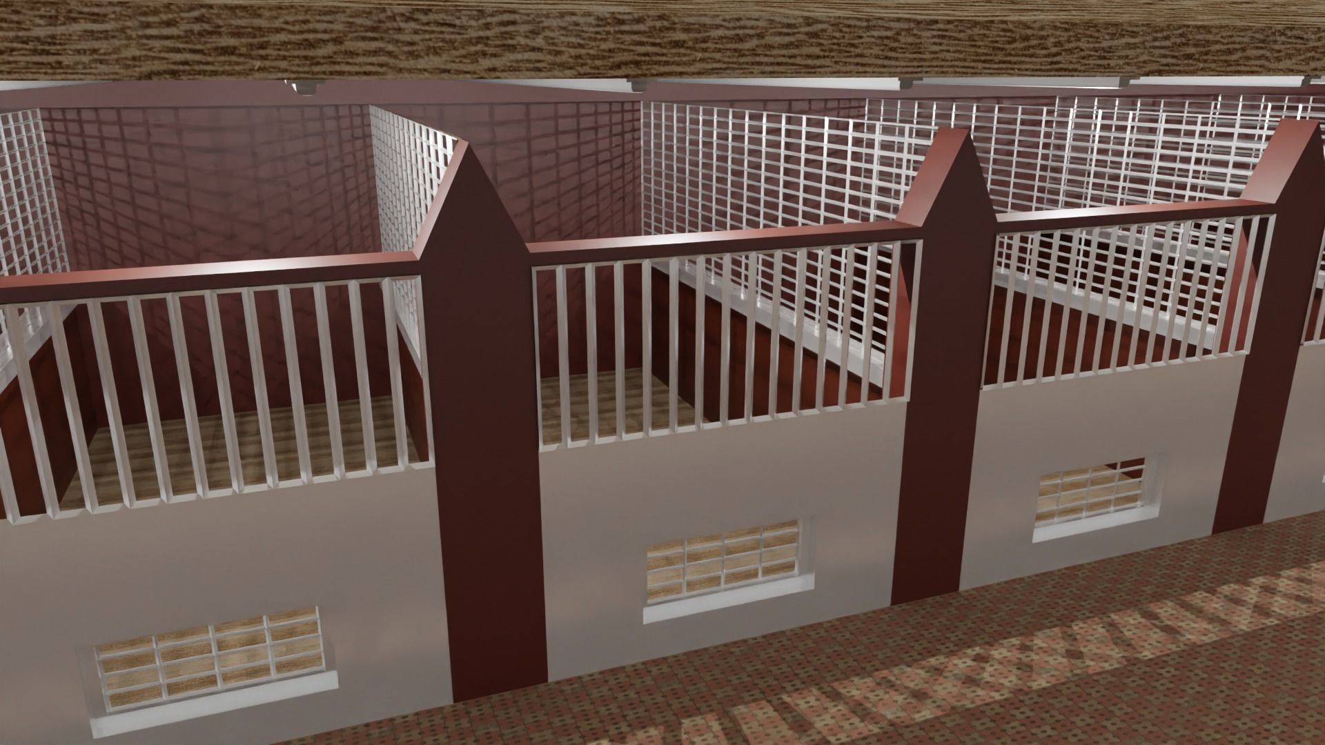 Horse Stable Low-poly 3D model_5