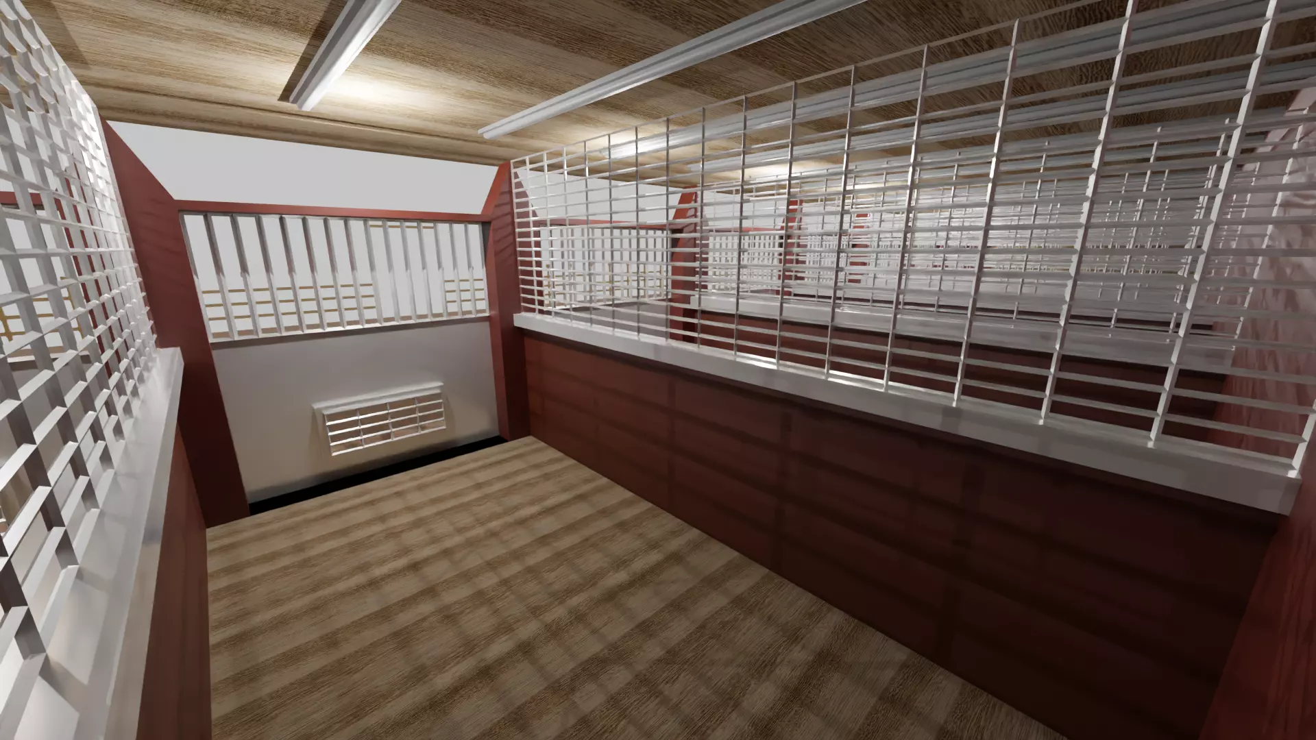 Horse Stable Low-poly 3D model_0