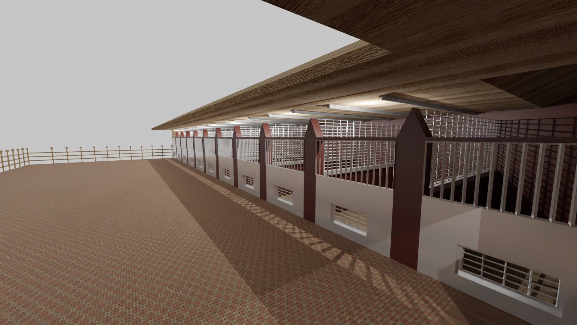 Horse Stable Low-poly 3D model_4