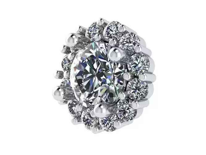 Oval Halo Pendant 0466