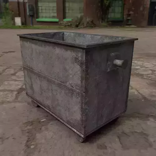 Dustbin 3d model Low-poly 3D model
