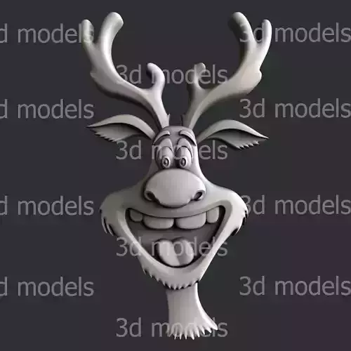 3d STL models for CNC router or 3dprinter baby Rudolph P482