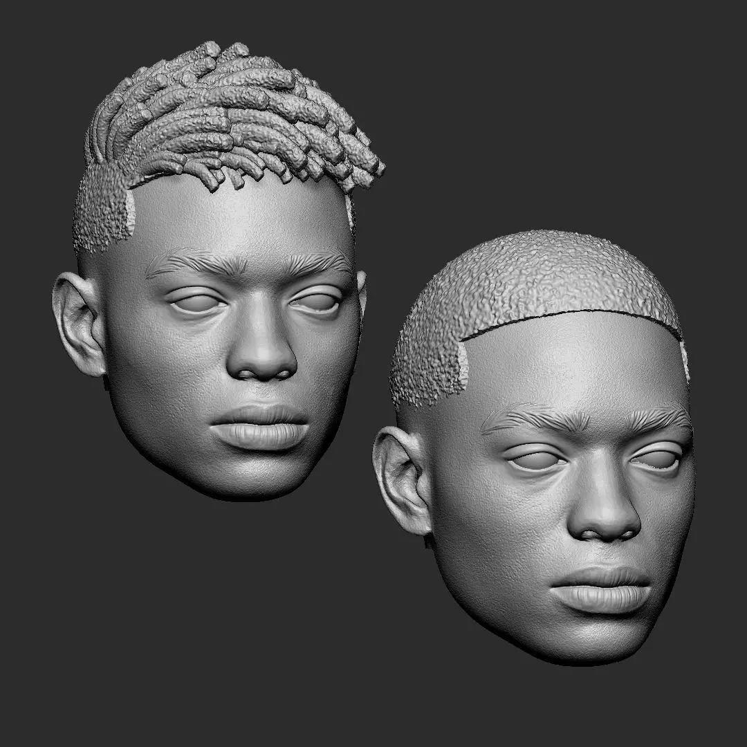 Two Pack Miles Morales - Spiderman PS5 head 3D print model_0