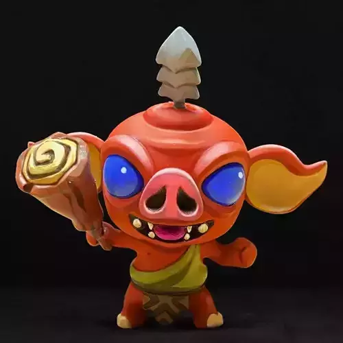 Chibi Bokoblin with Bat 3D print model
