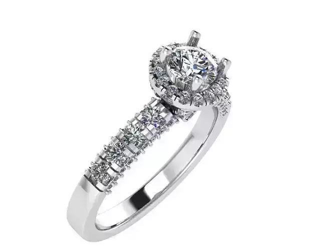 Round Halo Ring 0475