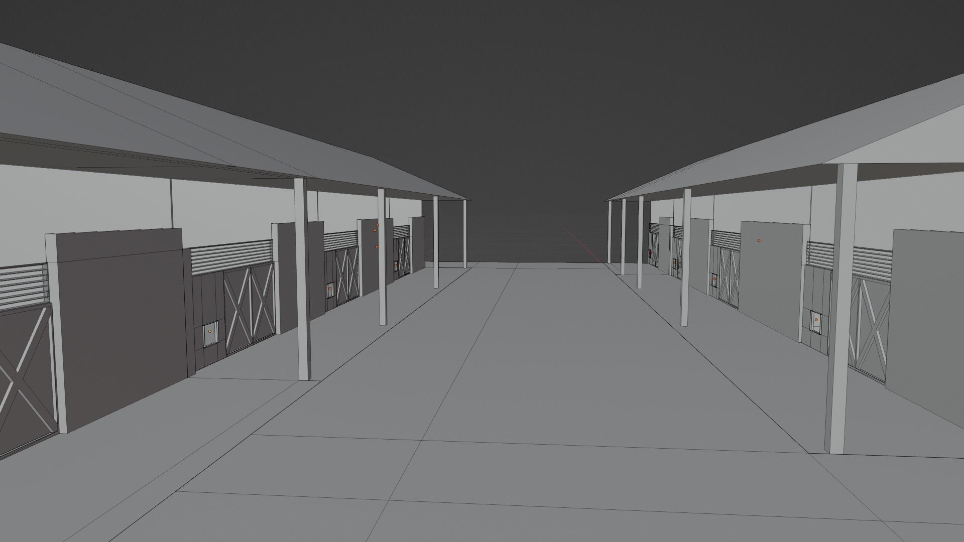 Horse Stable Low-poly 3D model_8