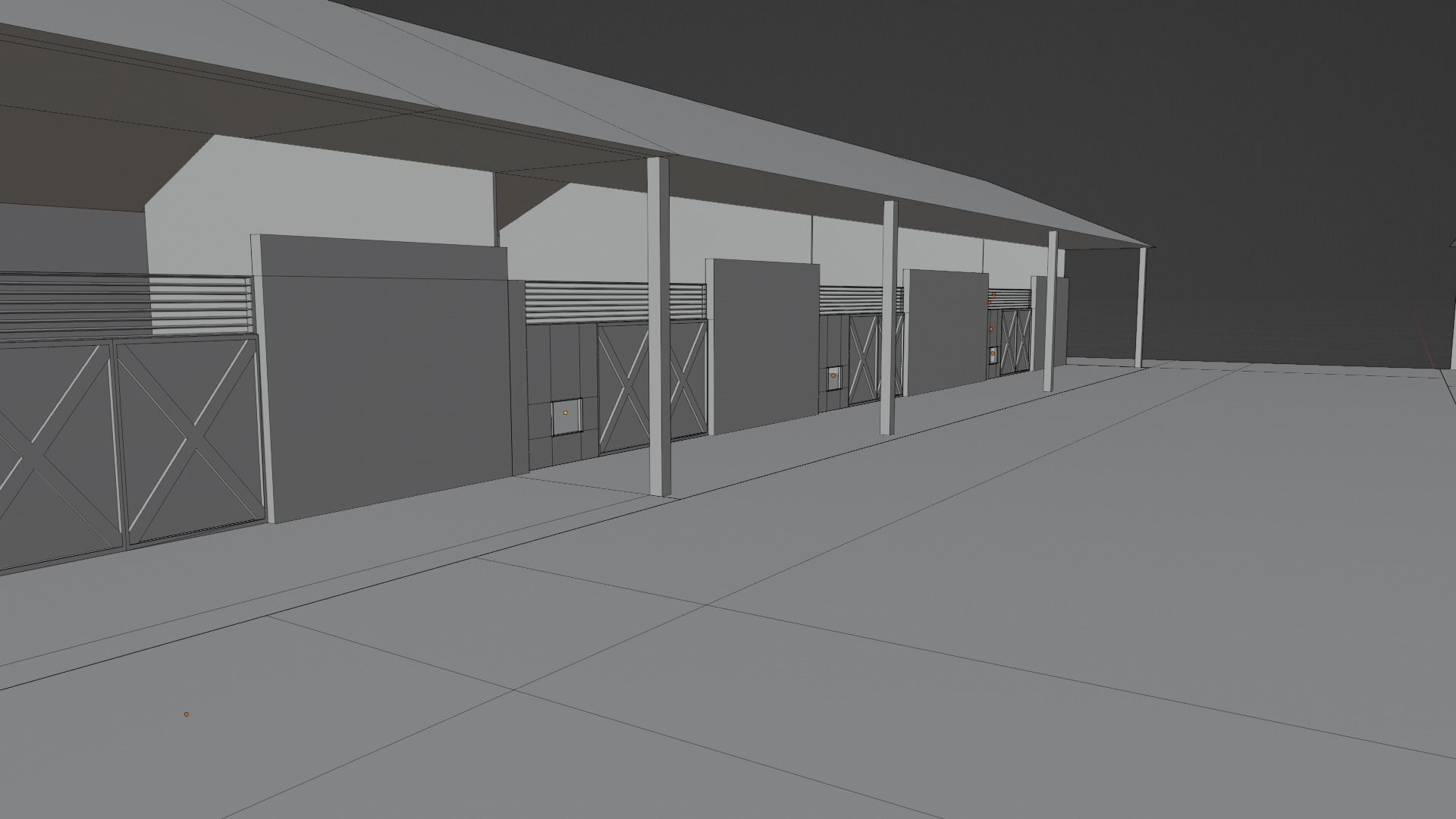 Horse Stable Low-poly 3D model_7