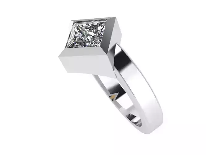 Rhombus Diamond Ring 0477