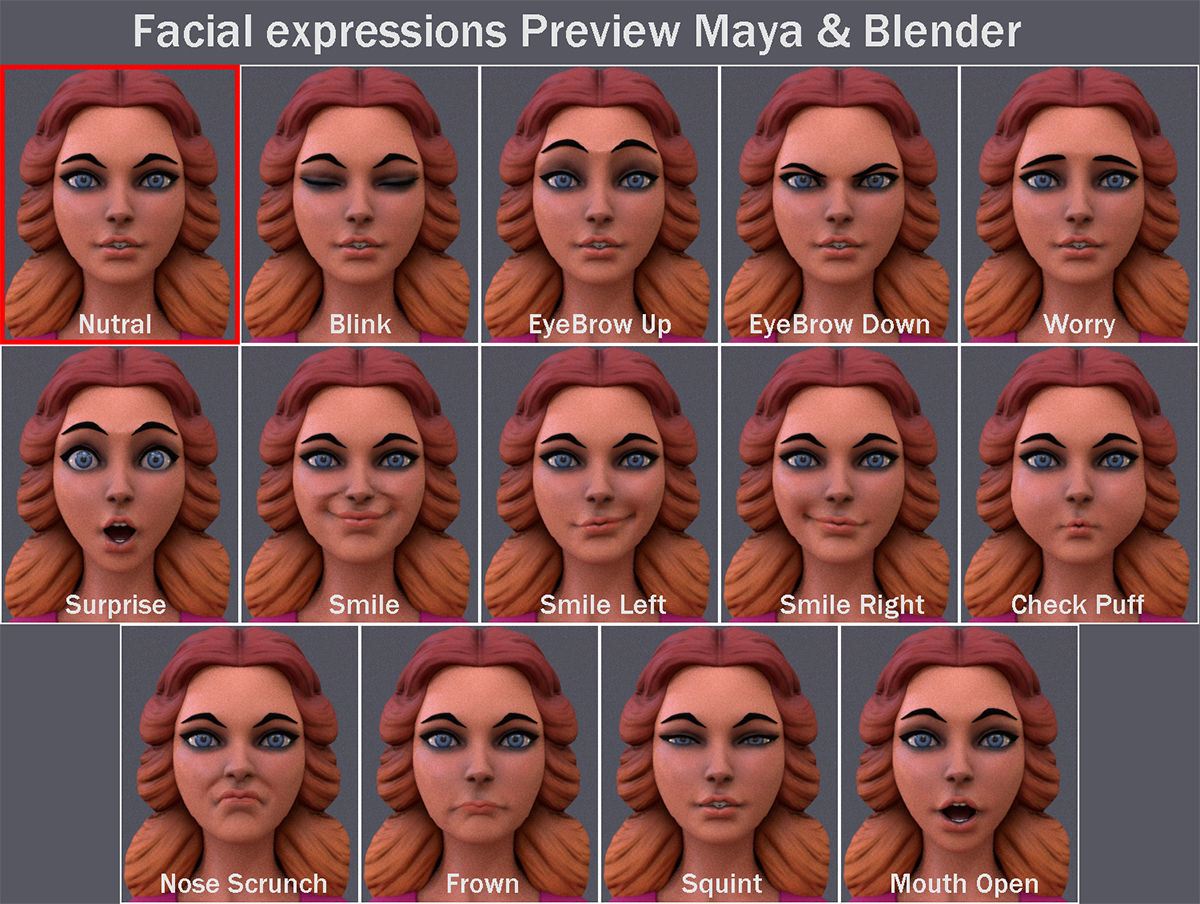 Cartoon Life Rigs 3D model Cartoon Girl Rig VR / AR / low-poly | CGTrader
