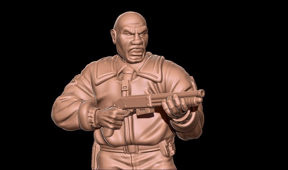 Survivor Officer Williams 3D print model_2
