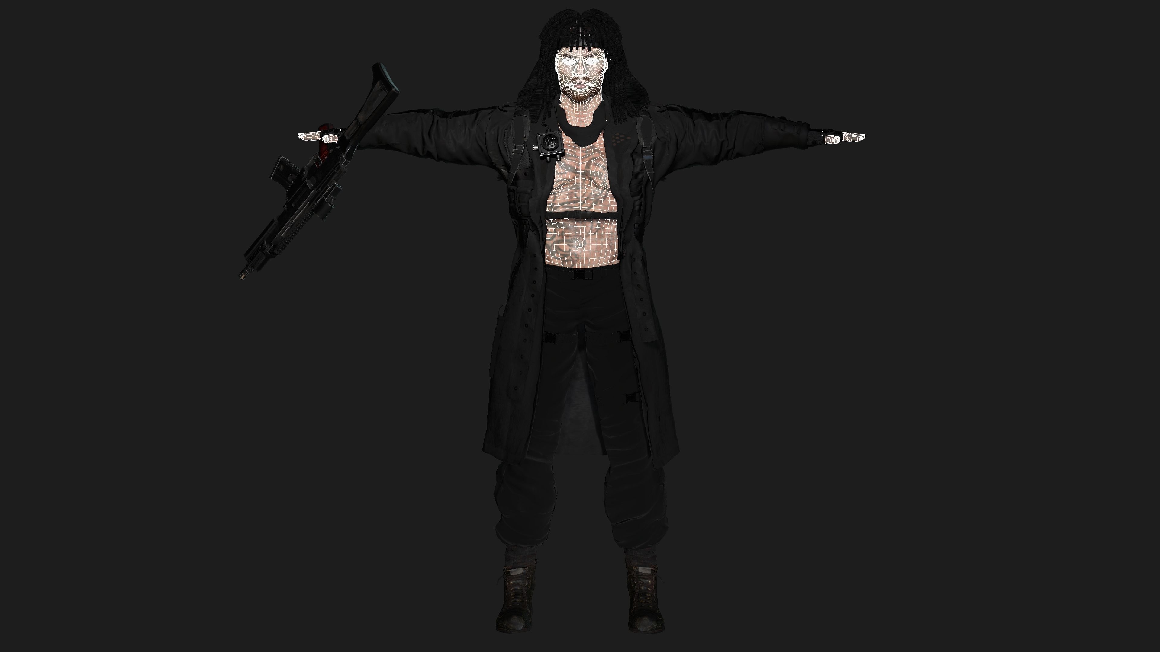AAA 3D REALISTIC MAN CHARACTER -SHOOTER  ACTION HEROES RAMBO Low-poly 3D model_18