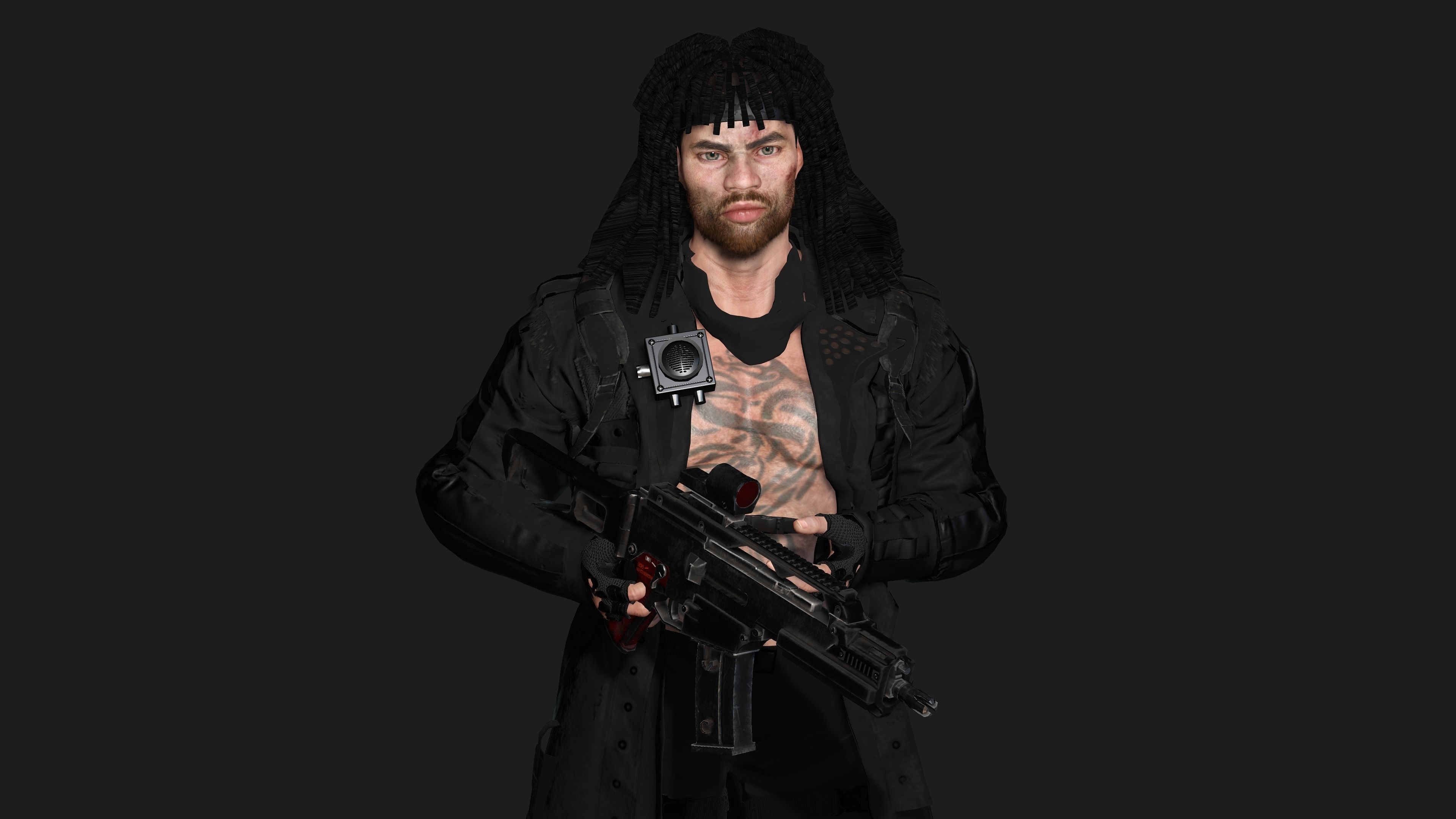 AAA 3D REALISTIC MAN CHARACTER -SHOOTER  ACTION HEROES RAMBO Low-poly 3D model_4