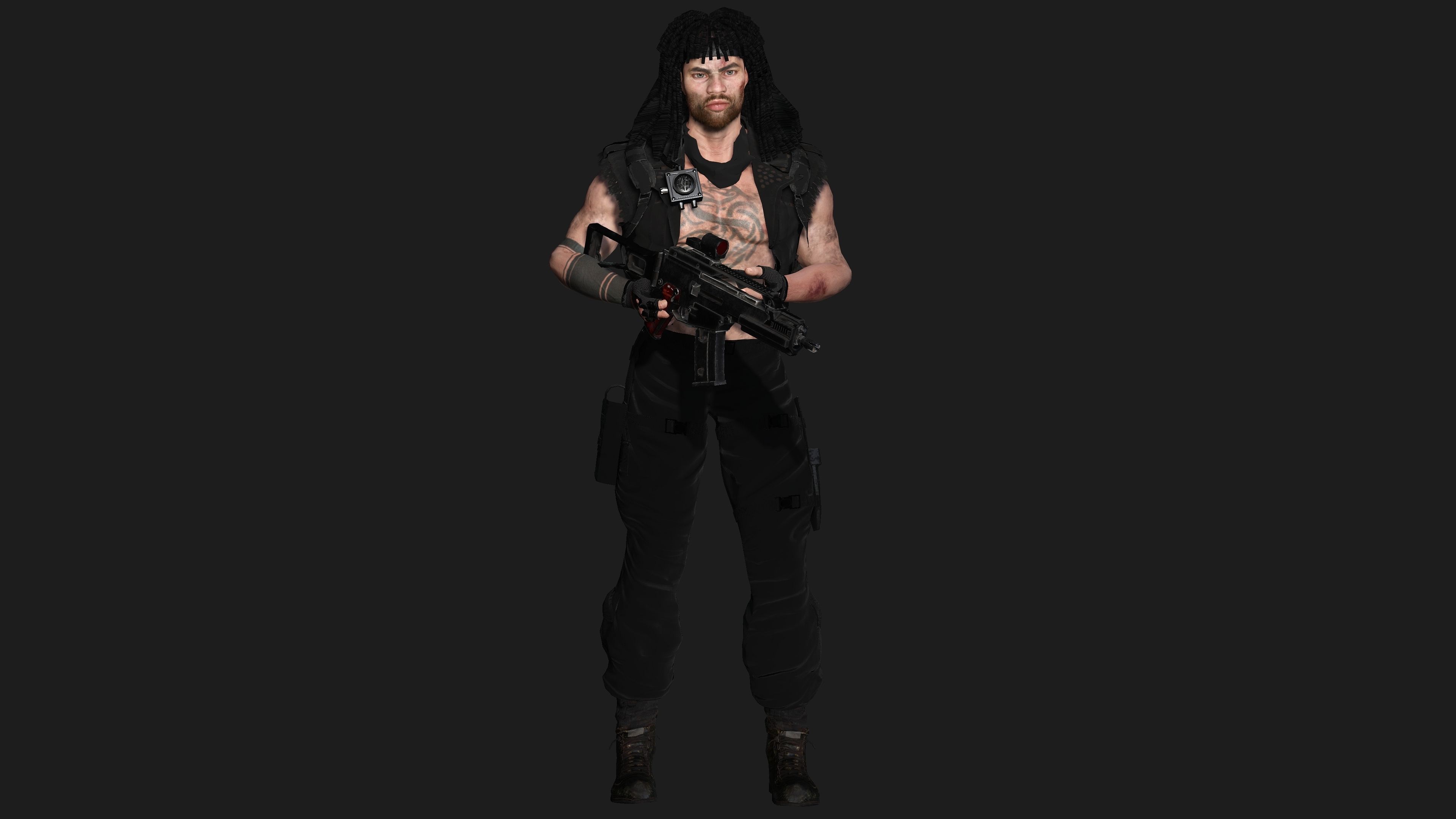 AAA 3D REALISTIC MAN CHARACTER -SHOOTER  ACTION HEROES RAMBO Low-poly 3D model_9