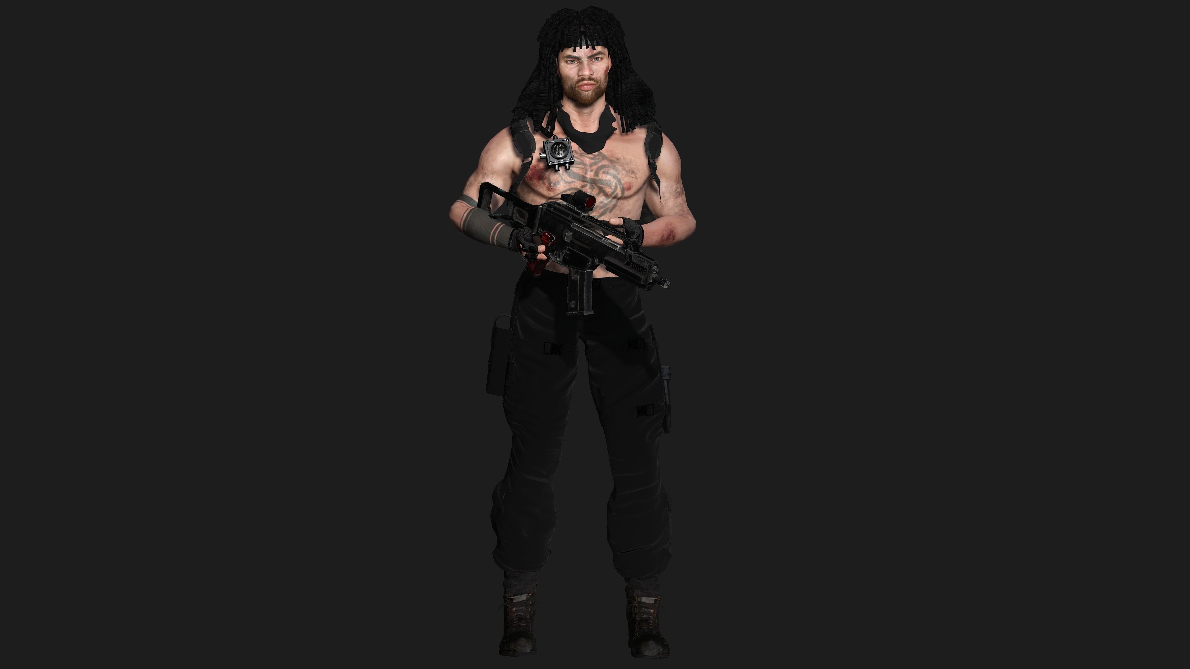 AAA 3D REALISTIC MAN CHARACTER -SHOOTER  ACTION HEROES RAMBO Low-poly 3D model_10