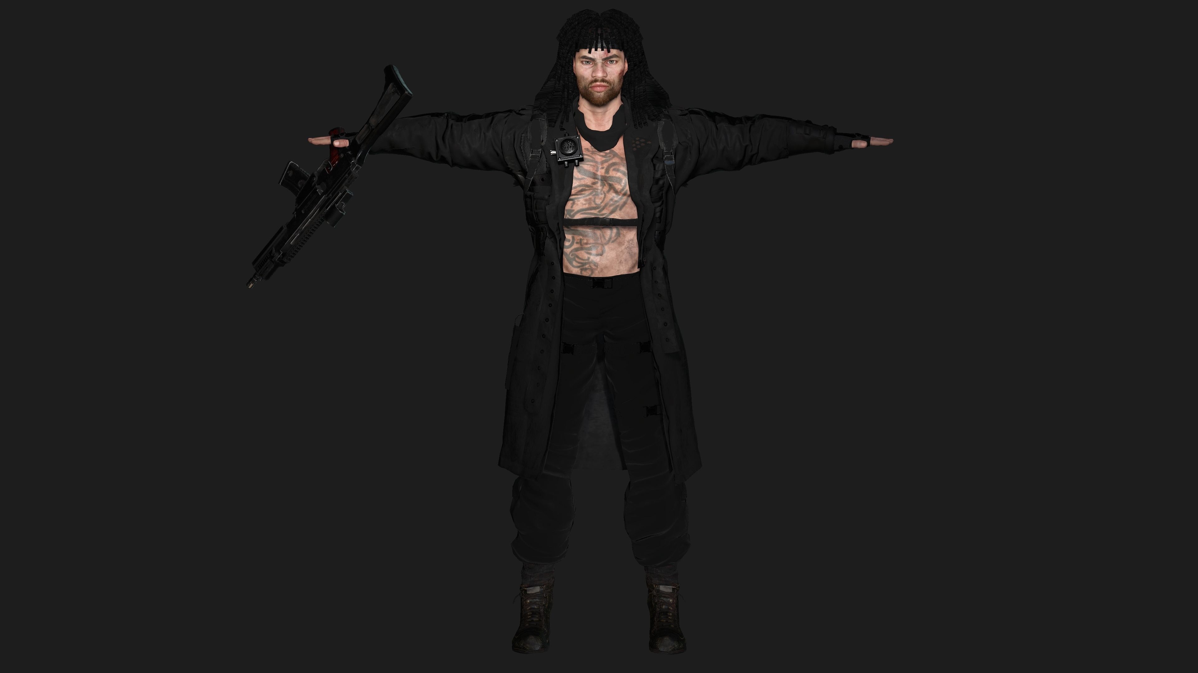 AAA 3D REALISTIC MAN CHARACTER -SHOOTER  ACTION HEROES RAMBO Low-poly 3D model_16