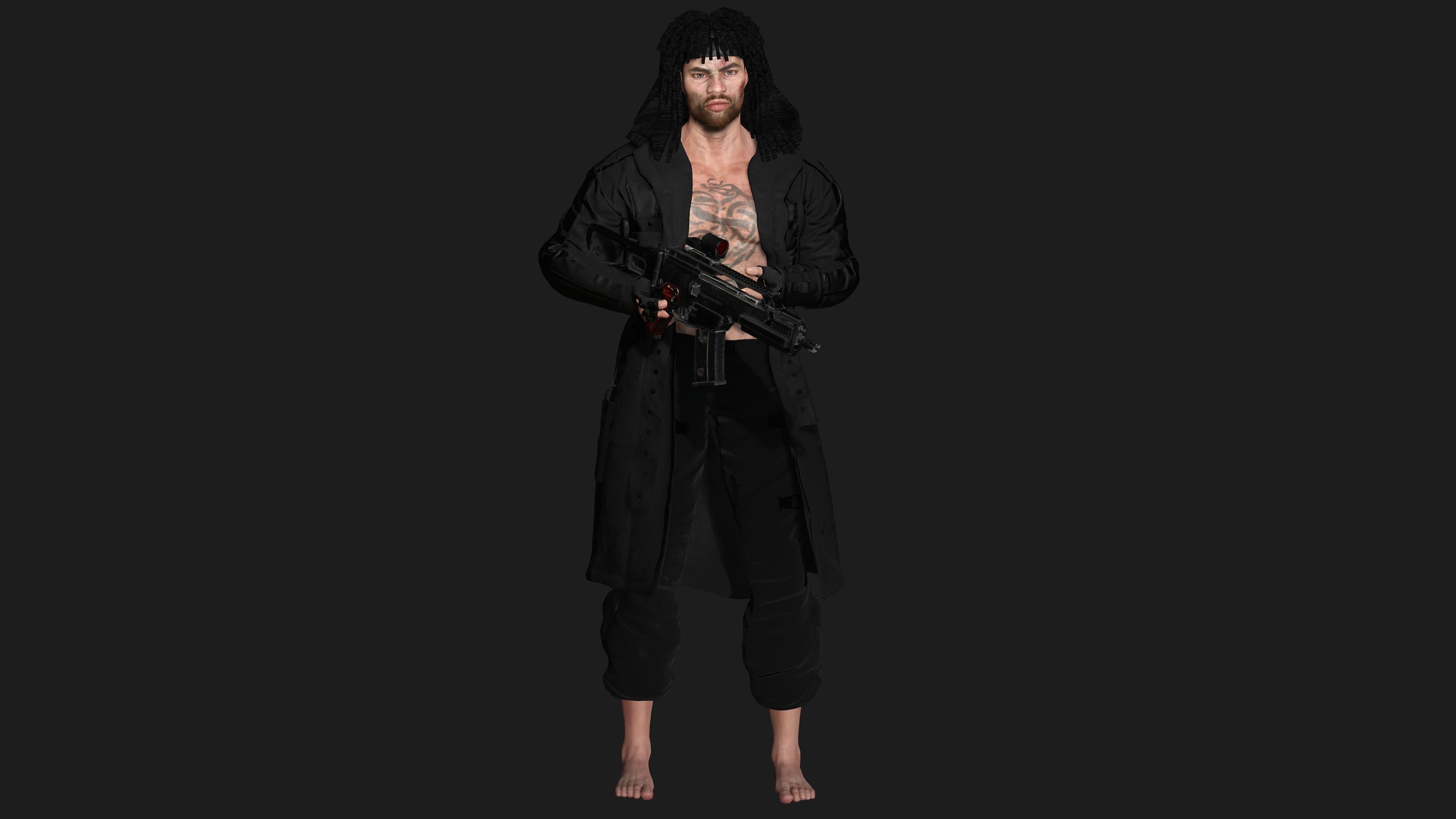 AAA 3D REALISTIC MAN CHARACTER -SHOOTER  ACTION HEROES RAMBO Low-poly 3D model_13