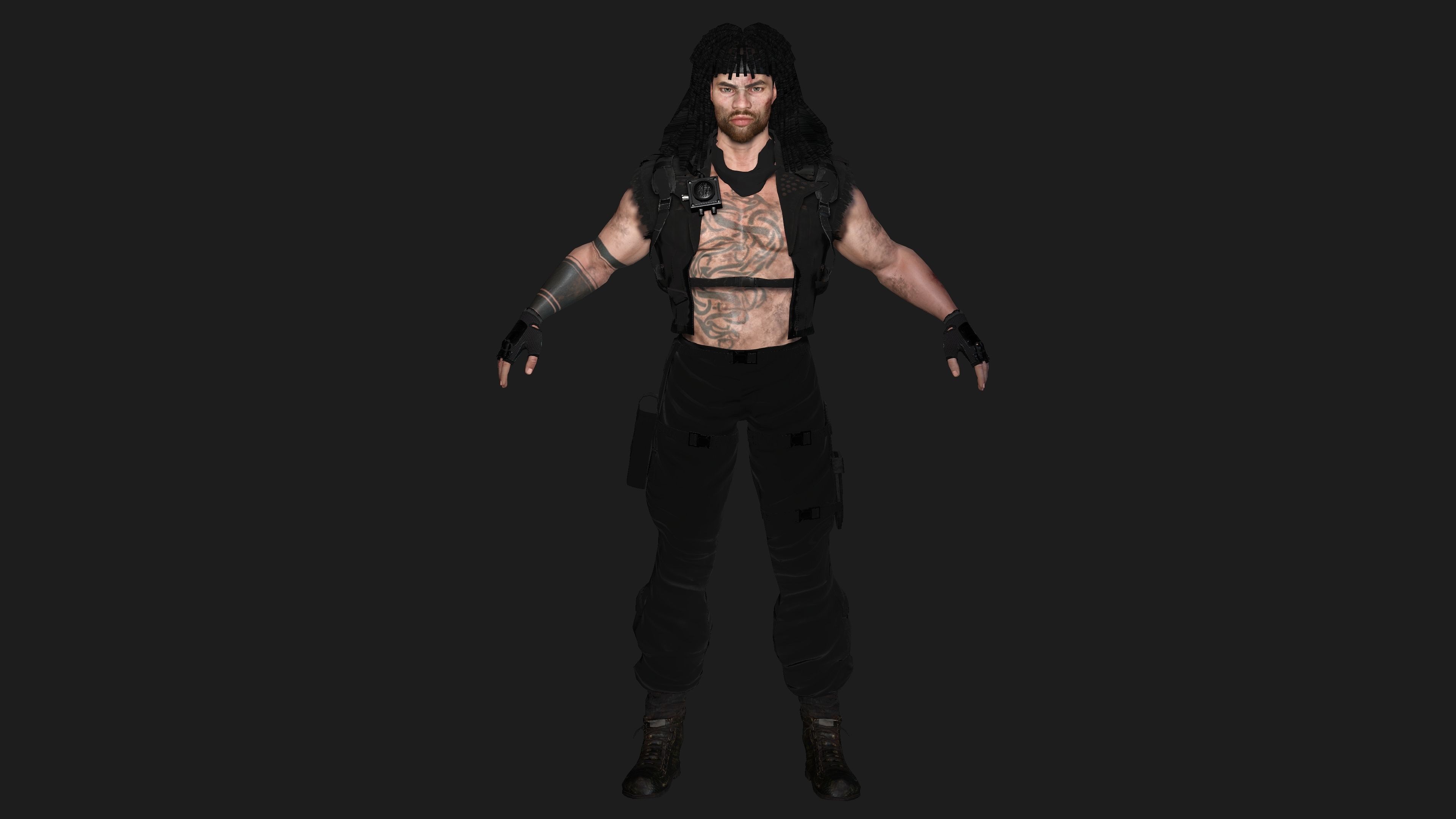 AAA 3D REALISTIC MAN CHARACTER -SHOOTER  ACTION HEROES RAMBO Low-poly 3D model_14