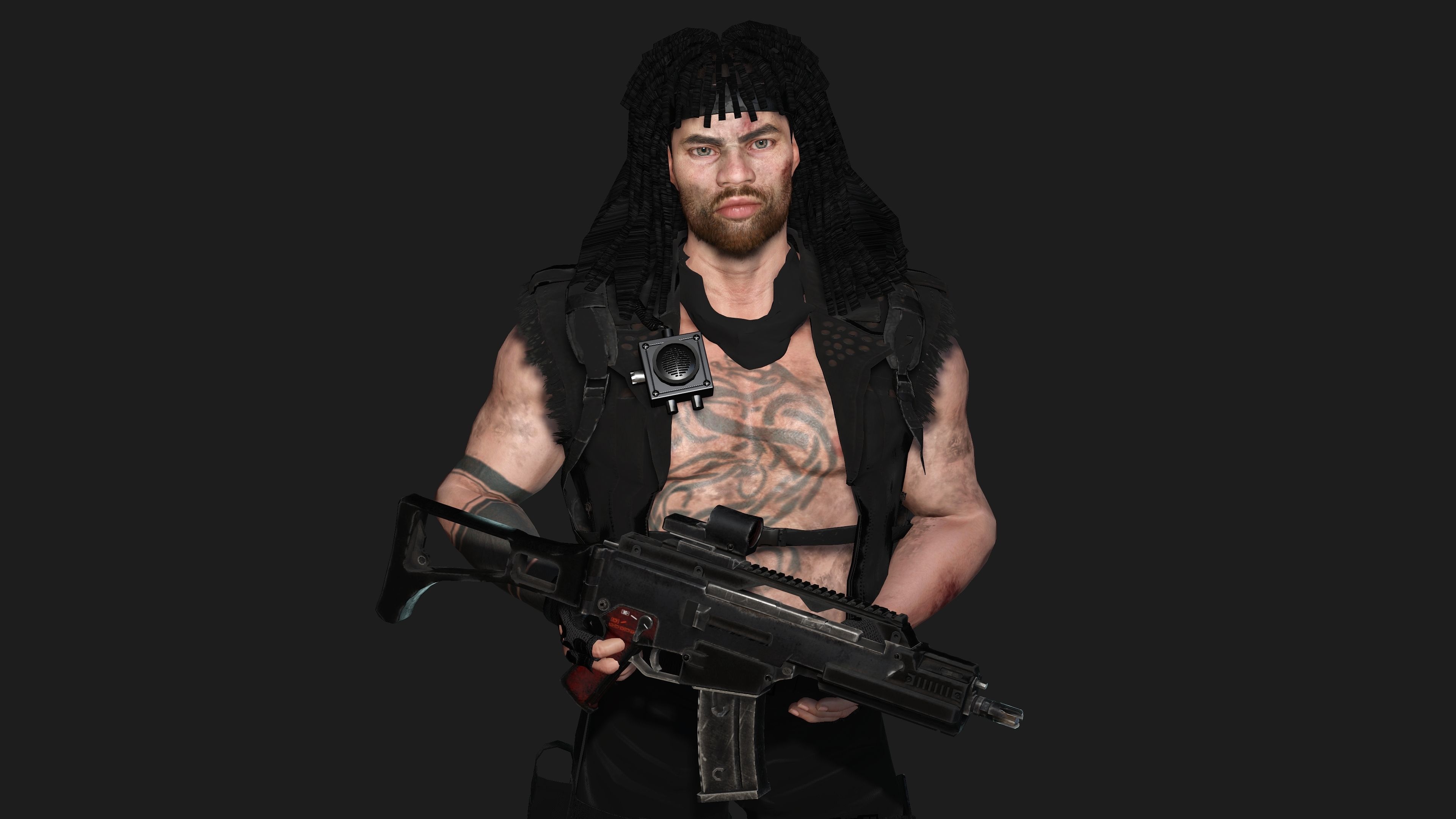AAA 3D REALISTIC MAN CHARACTER -SHOOTER  ACTION HEROES RAMBO Low-poly 3D model_6