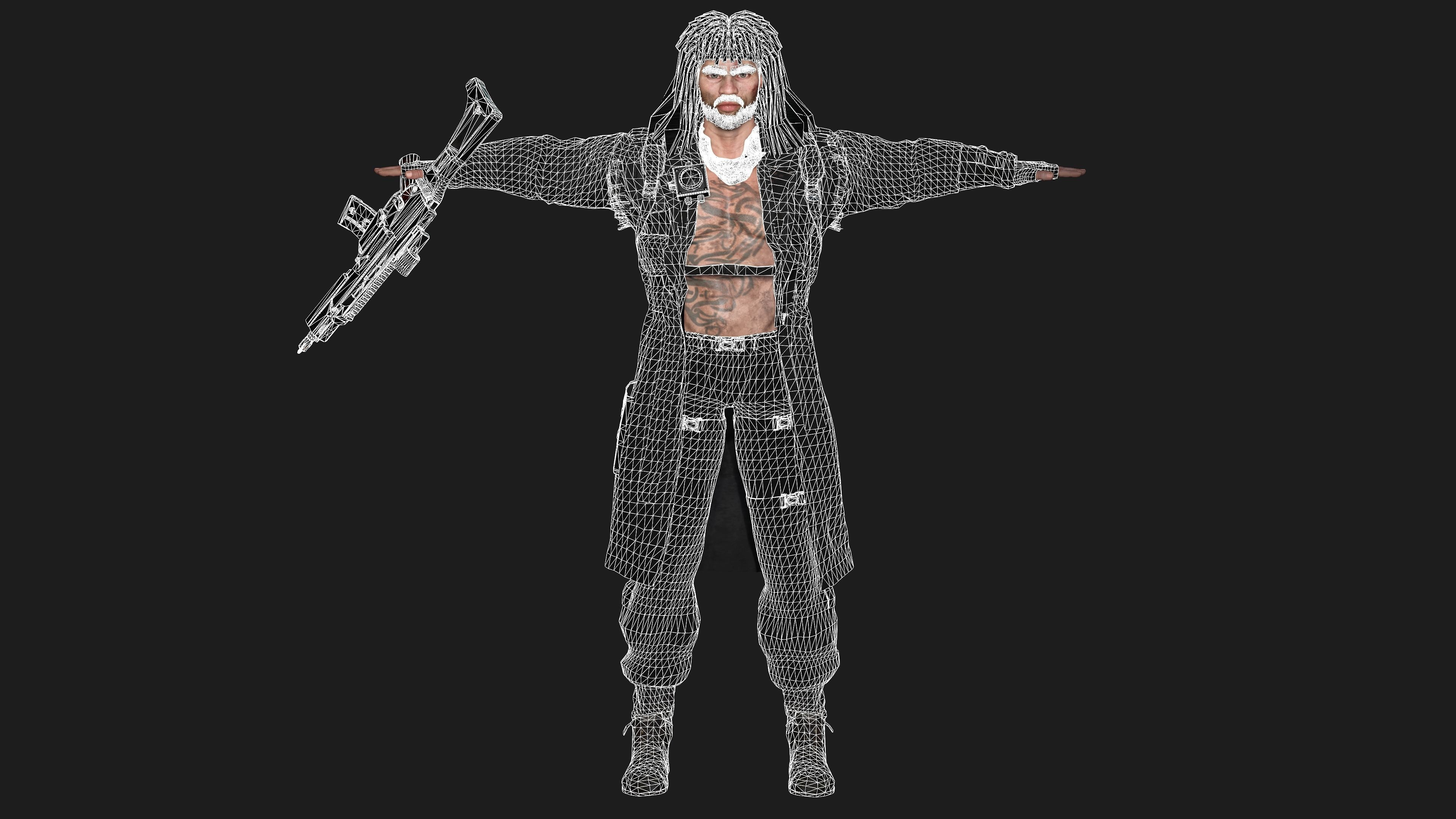 AAA 3D REALISTIC MAN CHARACTER -SHOOTER  ACTION HEROES RAMBO Low-poly 3D model_17