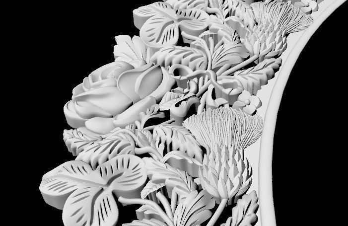 carved mirror 3D model_4