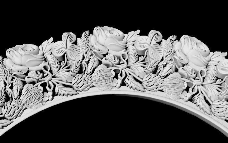 carved mirror 3D model_3