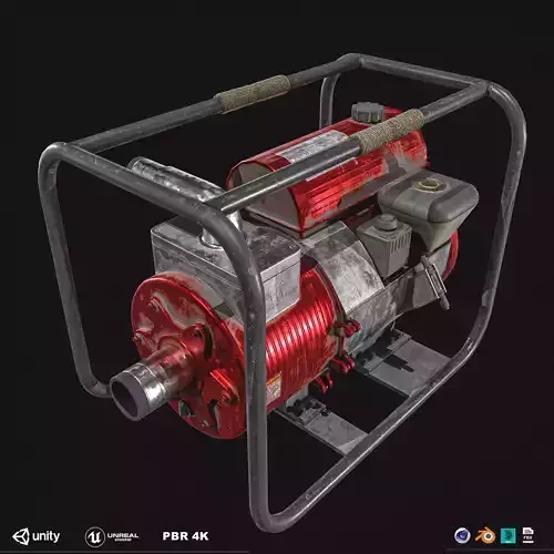  WATER PUMP  Petrol  ENGINE  Low-poly 3D model