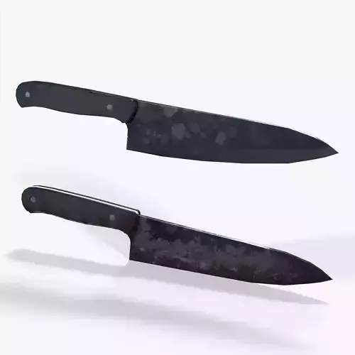 Chef Knife Low-poly 3D model