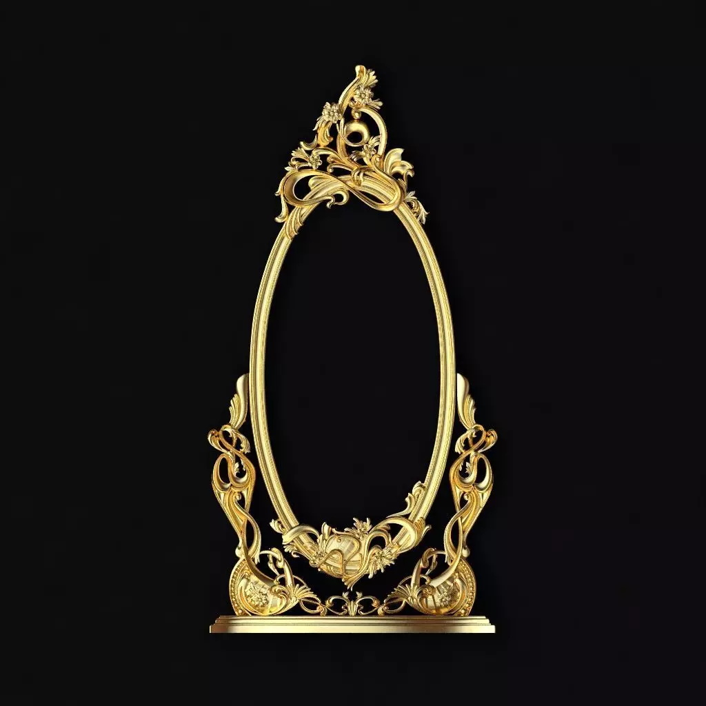 carved mirror 3D model_0