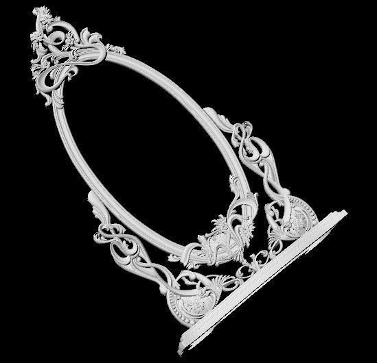 carved mirror 3D model_2