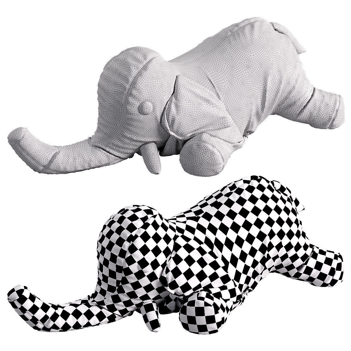 elephant toy 2 3D model_1
