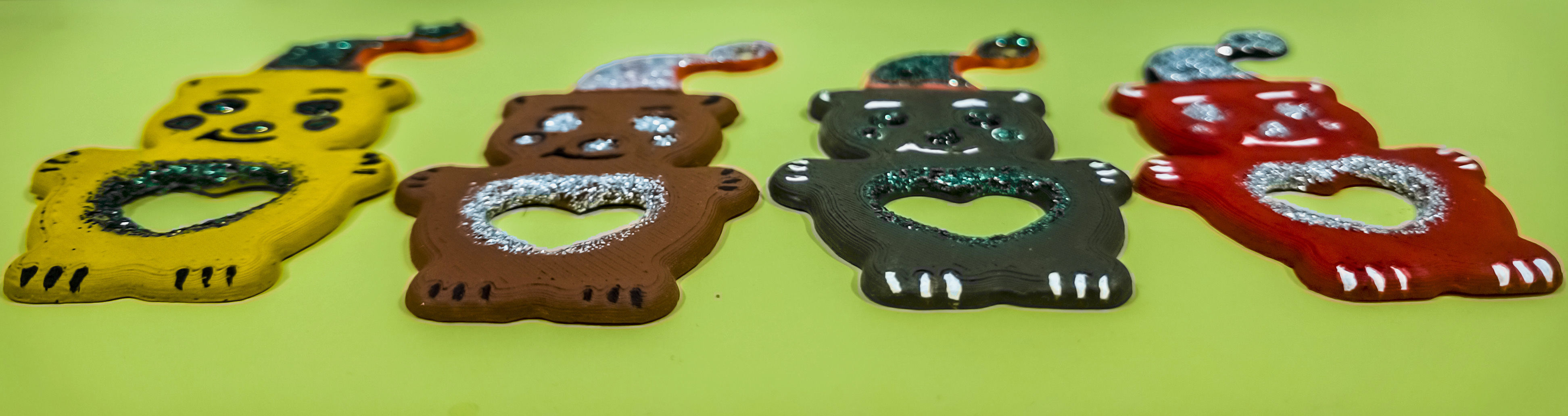 CHRISTMAS BEARS NO SUPPORTS 3D print model_1