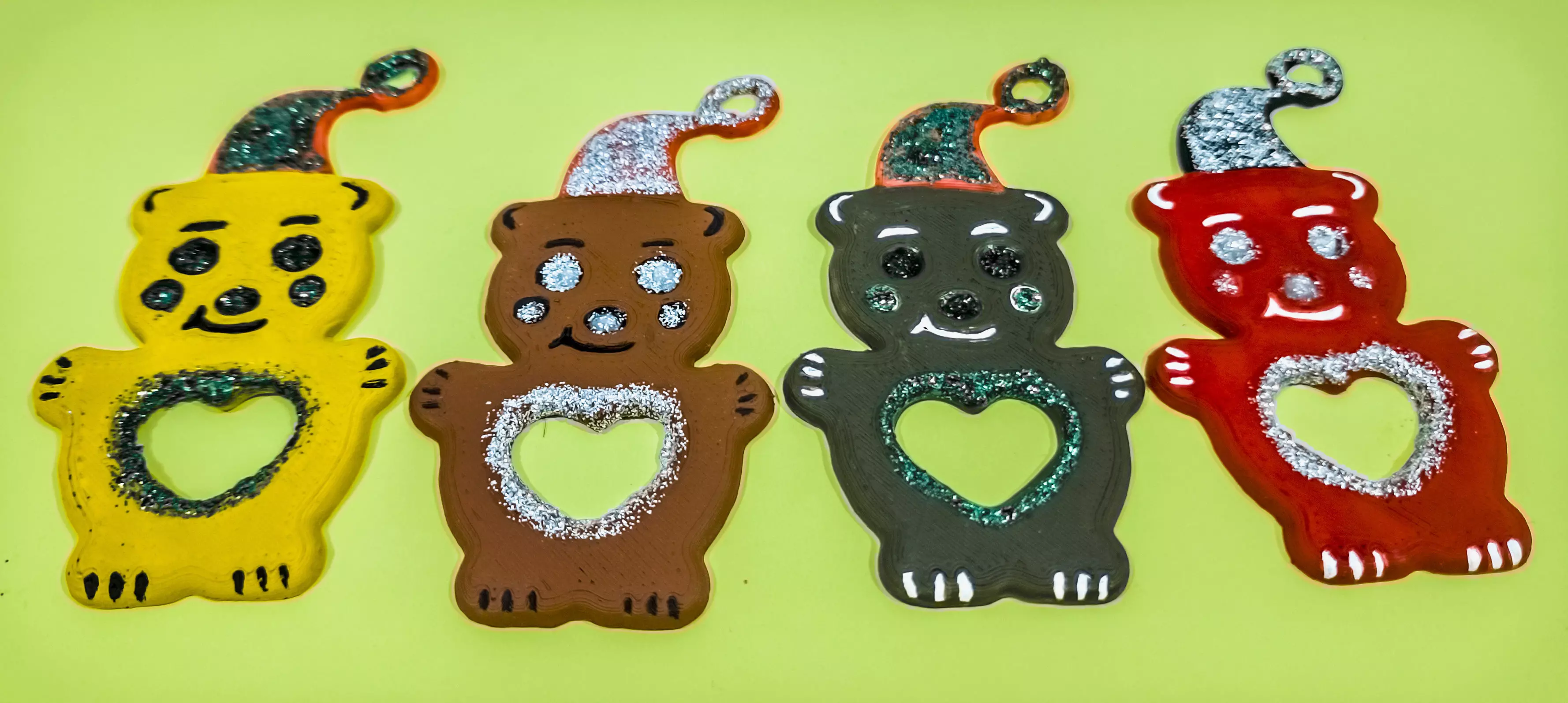 CHRISTMAS BEARS NO SUPPORTS 3D print model_0