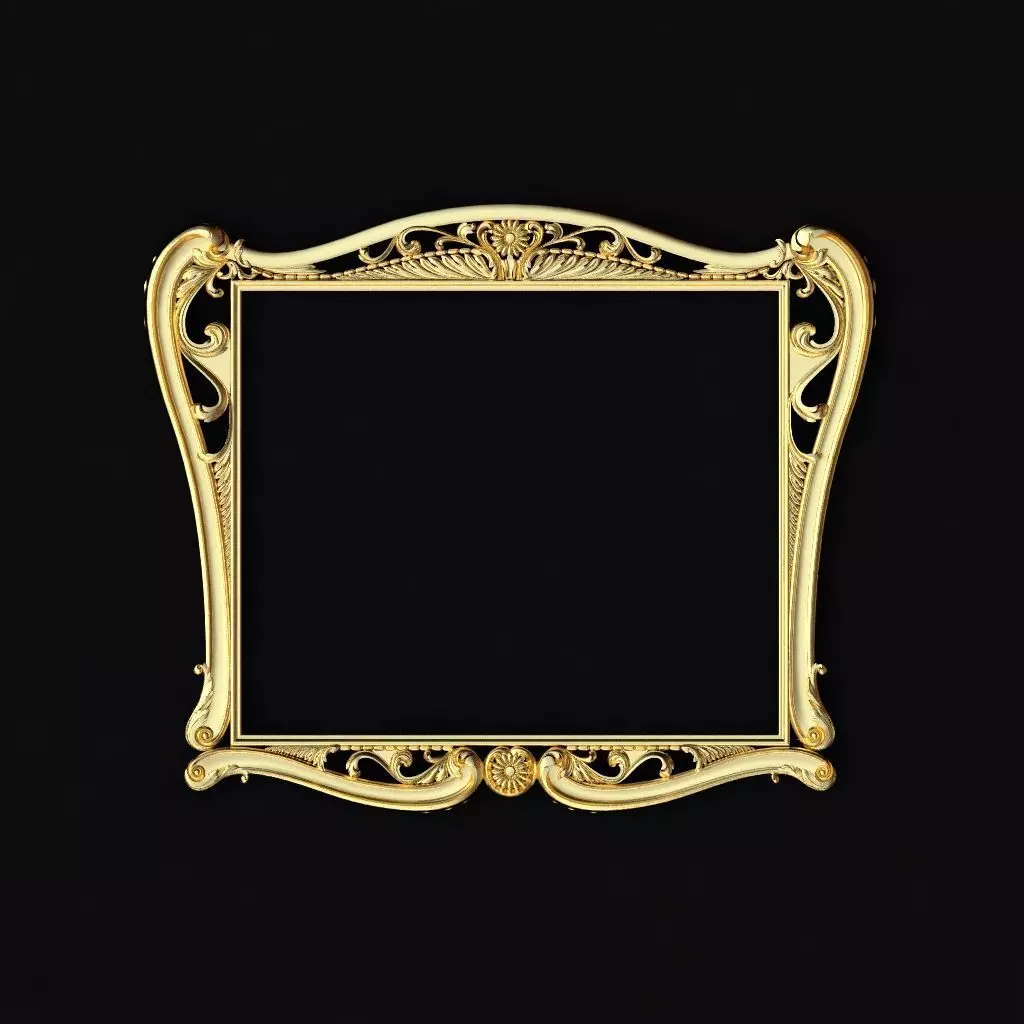 carved mirror 3D model_0