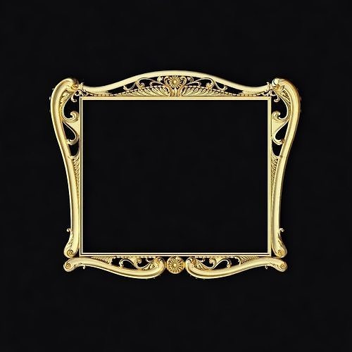 carved mirror 3D model