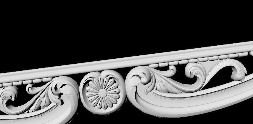 carved mirror 3D model_3