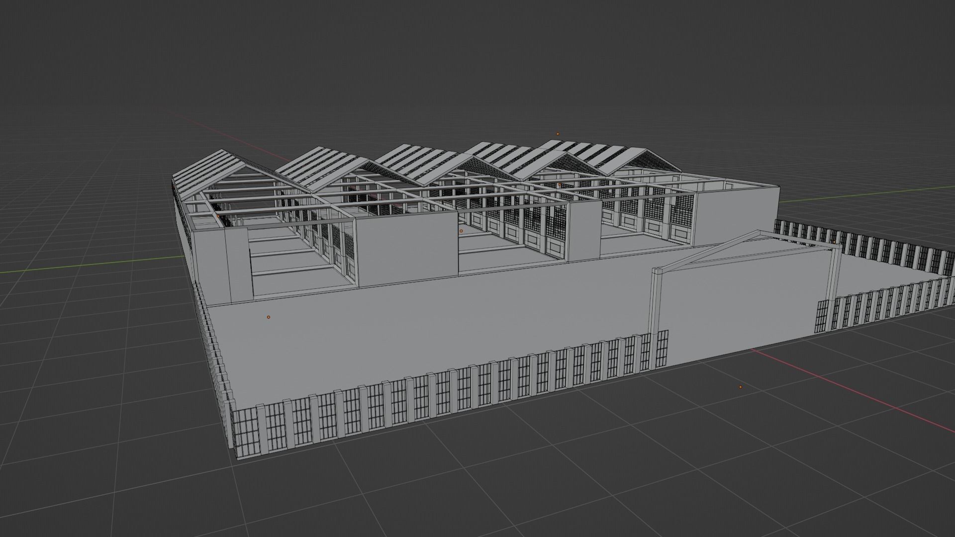 Horse Stable Low-poly 3D model_7