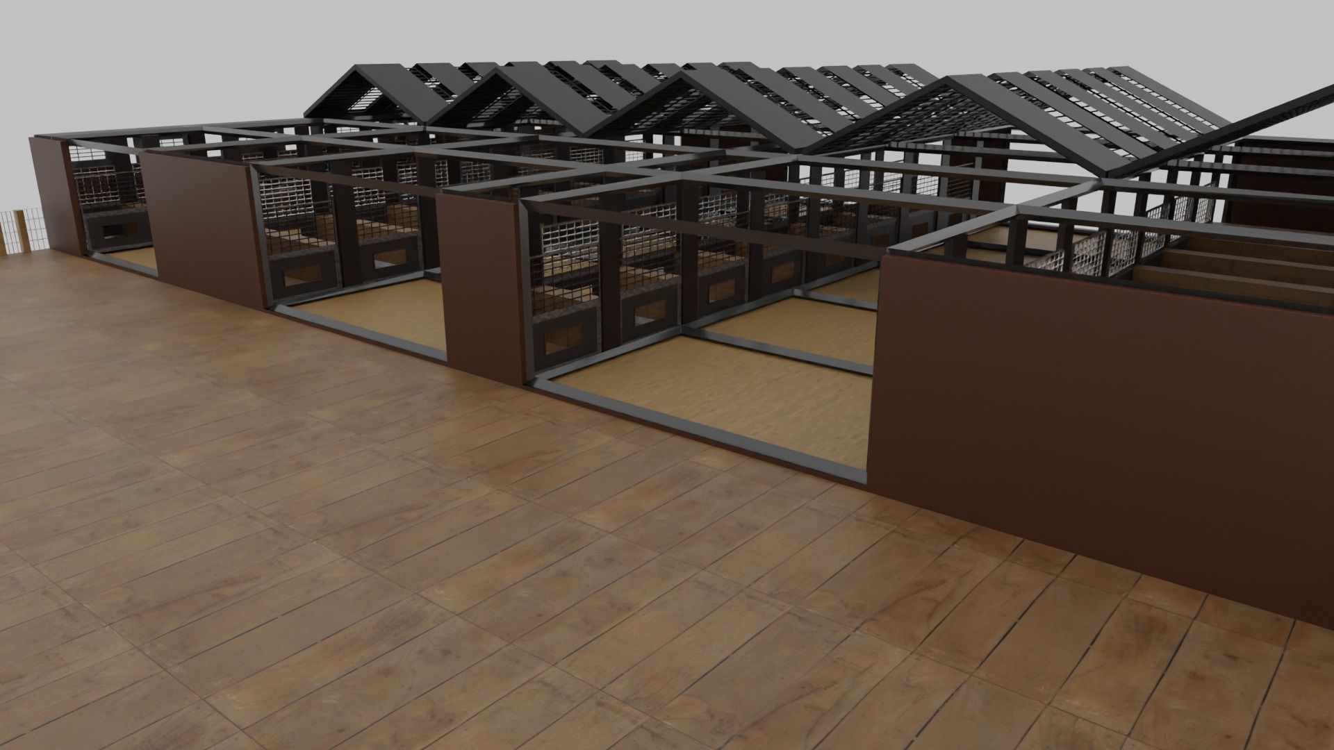 Horse Stable Low-poly 3D model_4