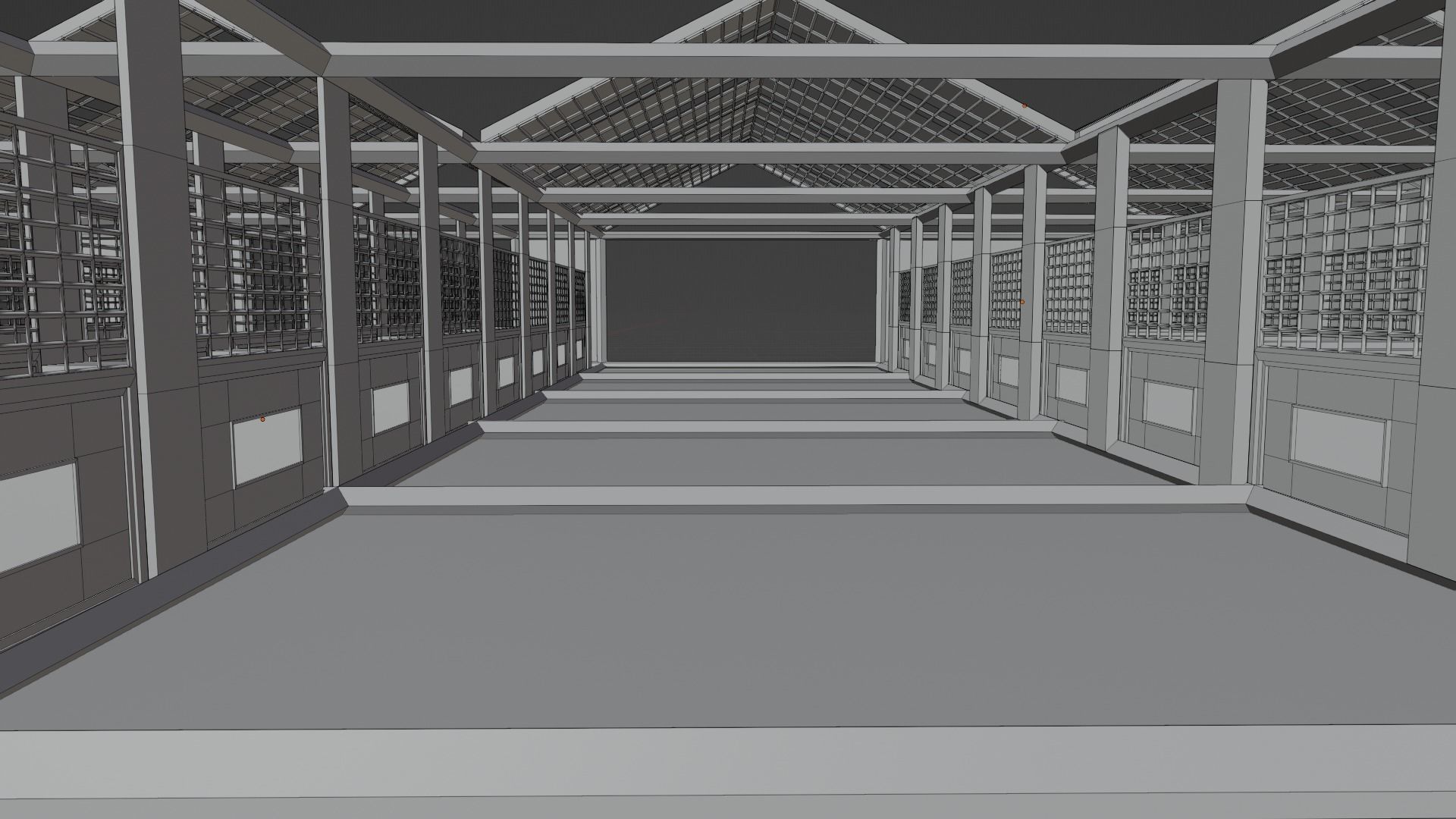 Horse Stable Low-poly 3D model_8