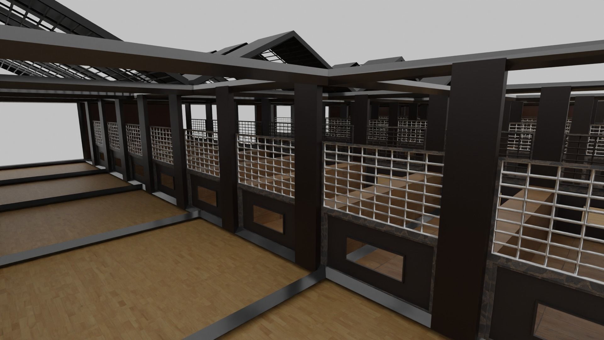 Horse Stable Low-poly 3D model_6