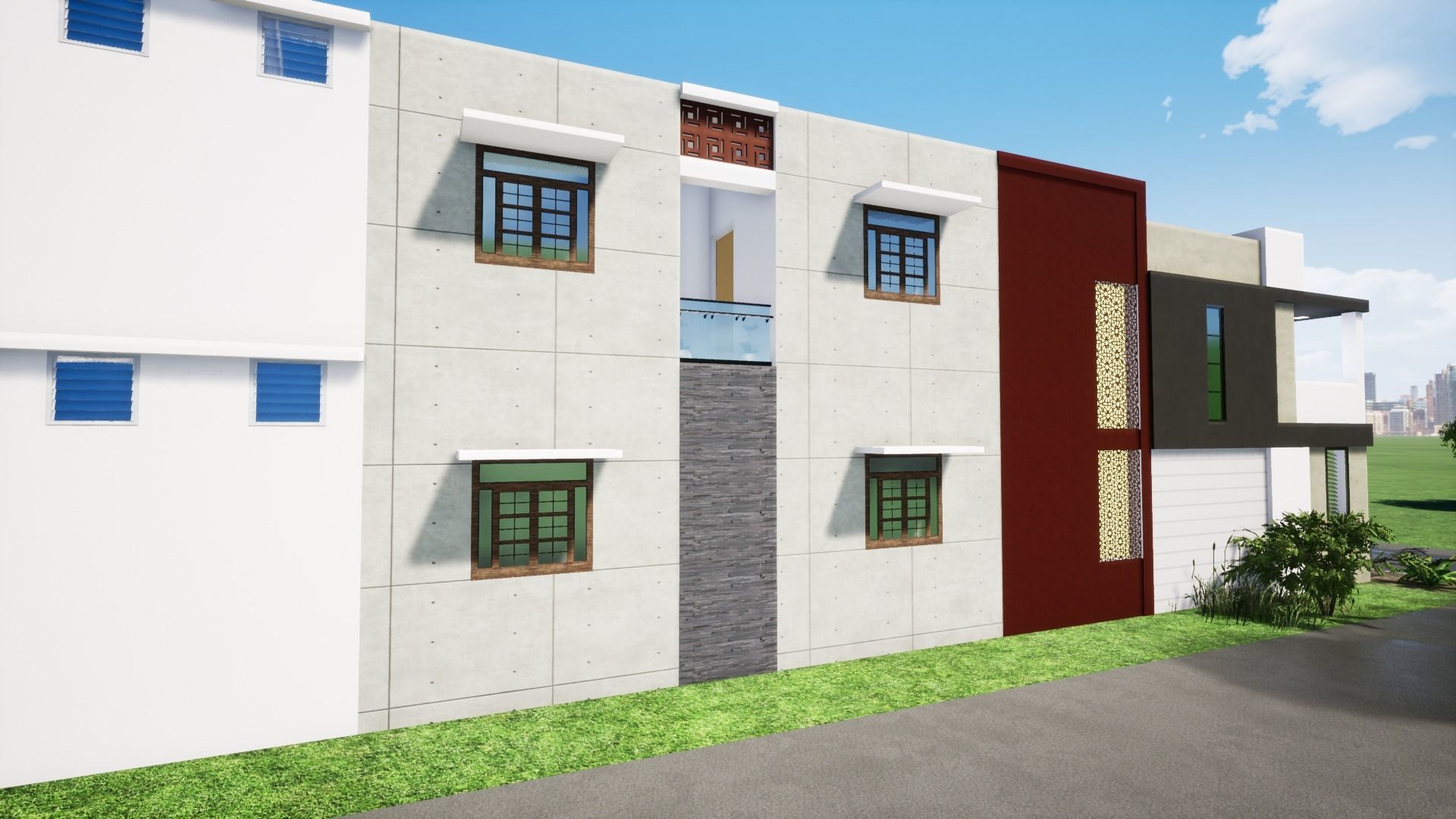 House  123 with aerial views 3D model_16