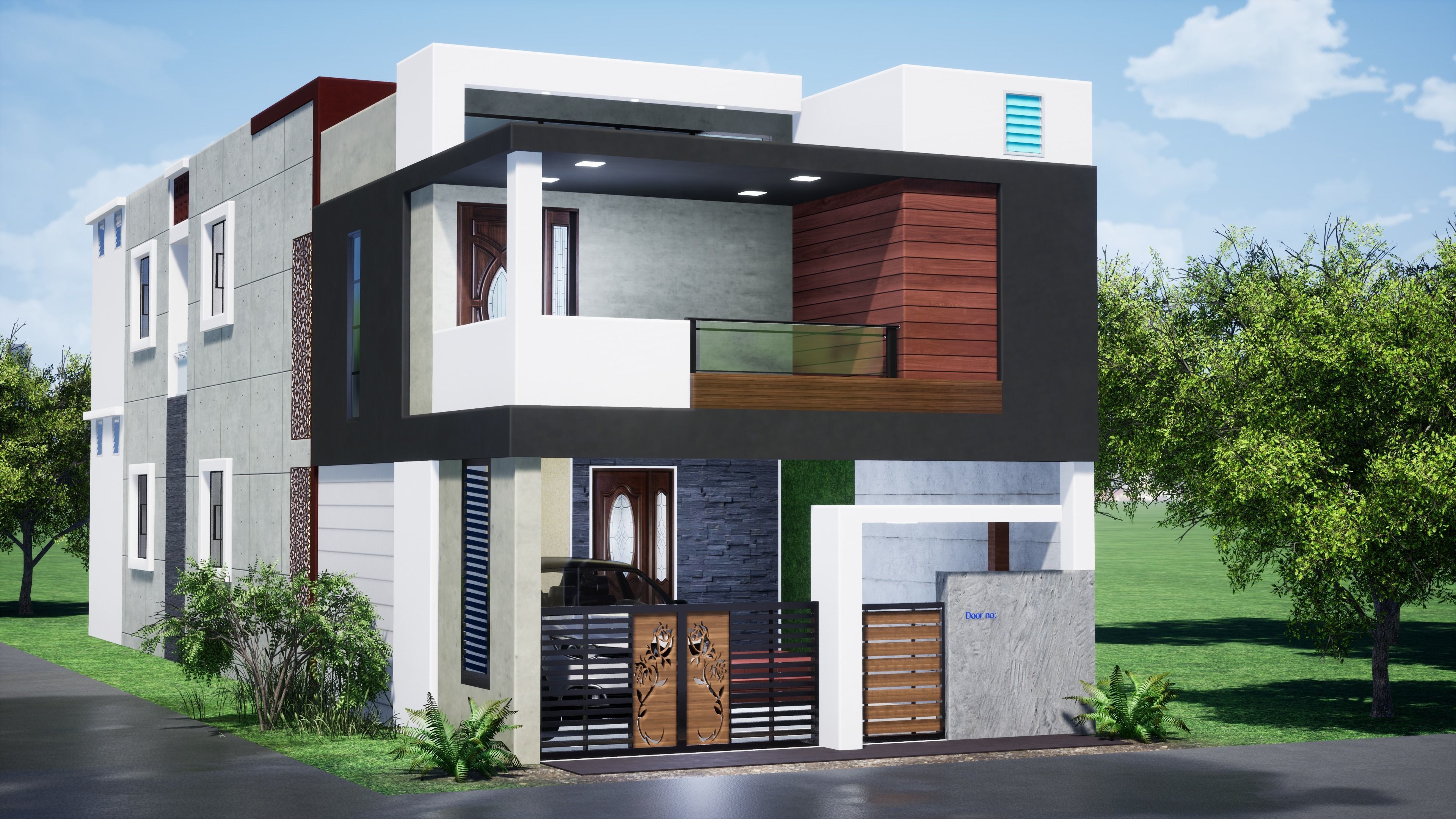 House  123 with aerial views 3D model_19