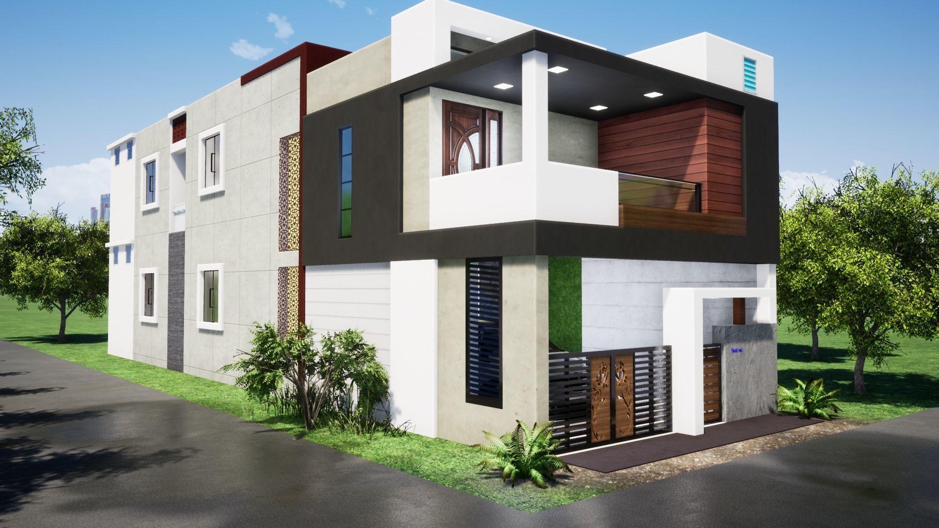 House  123 with aerial views 3D model_14