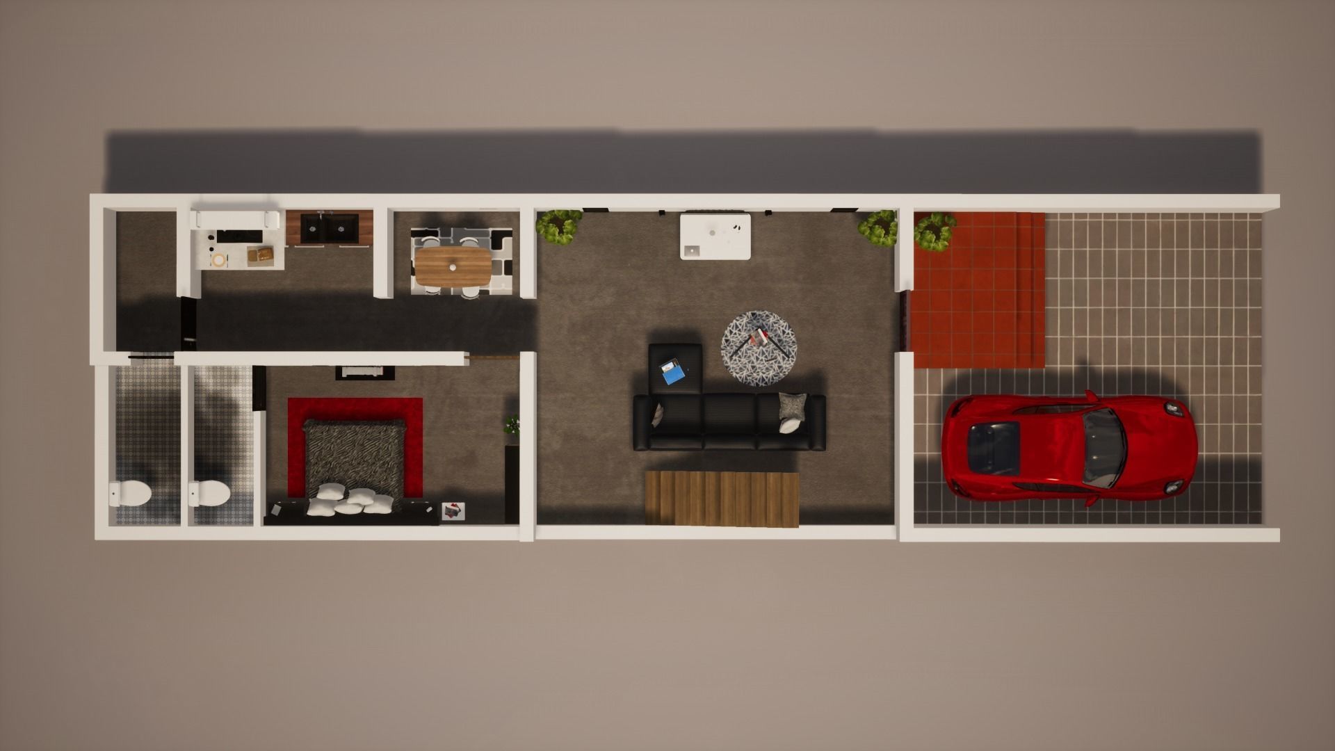 House  123 with aerial views 3D model_2