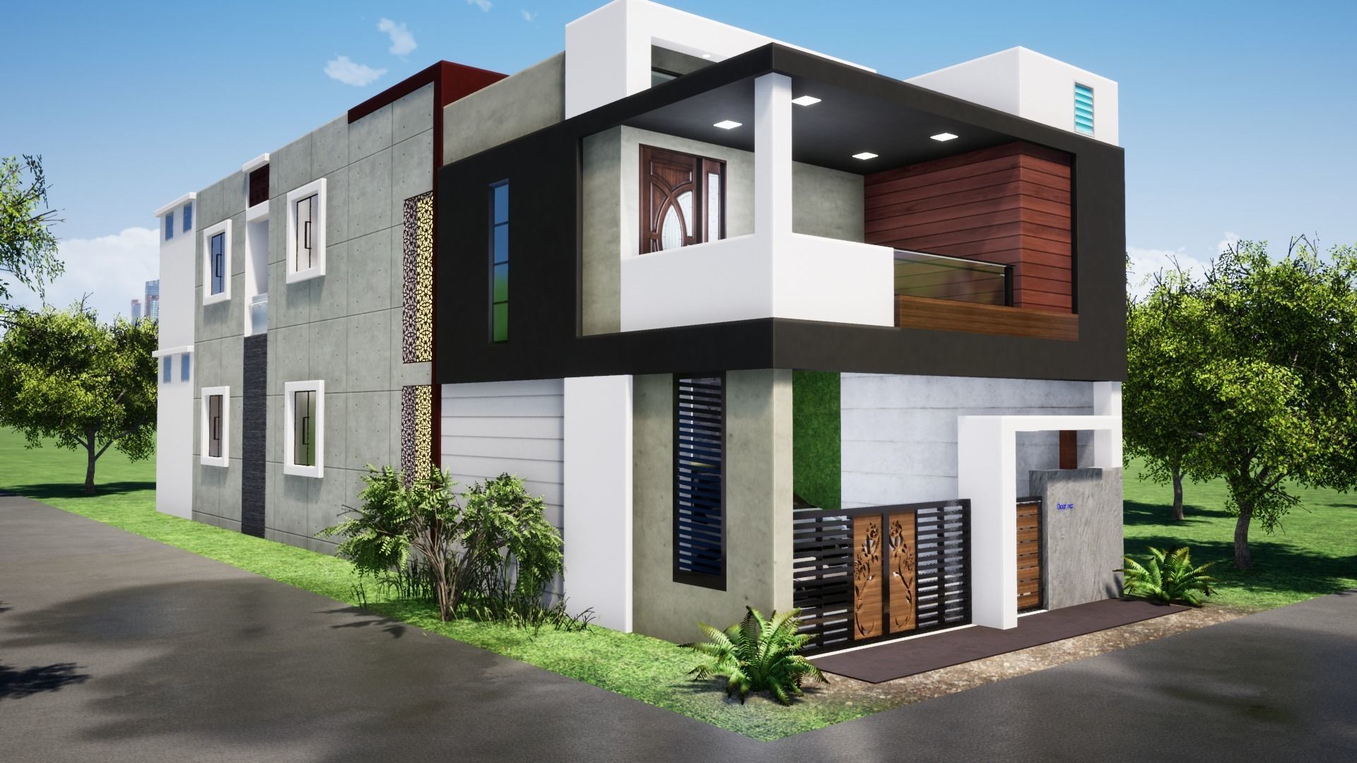 House  123 with aerial views 3D model_15