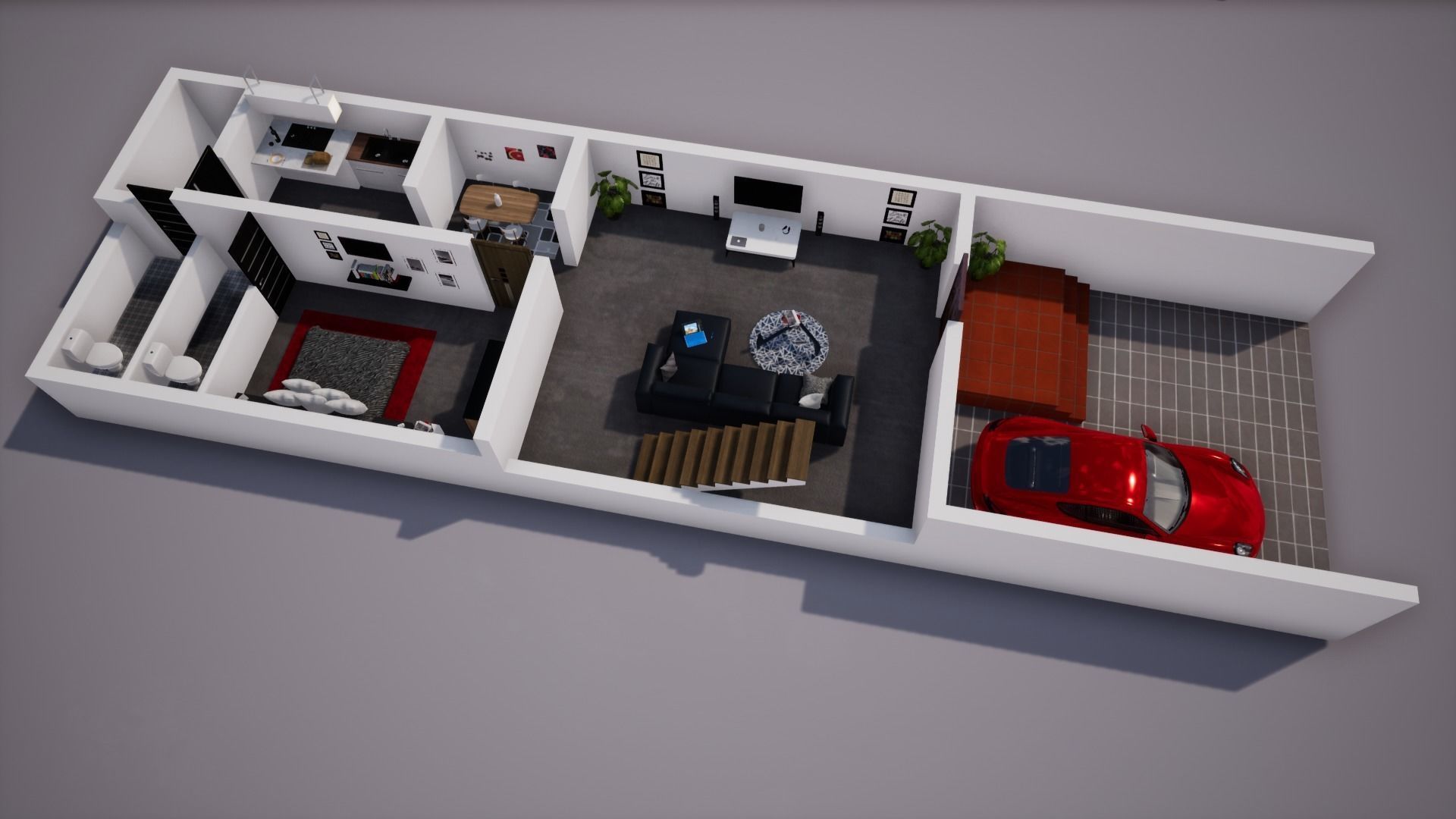 House  123 with aerial views 3D model_4